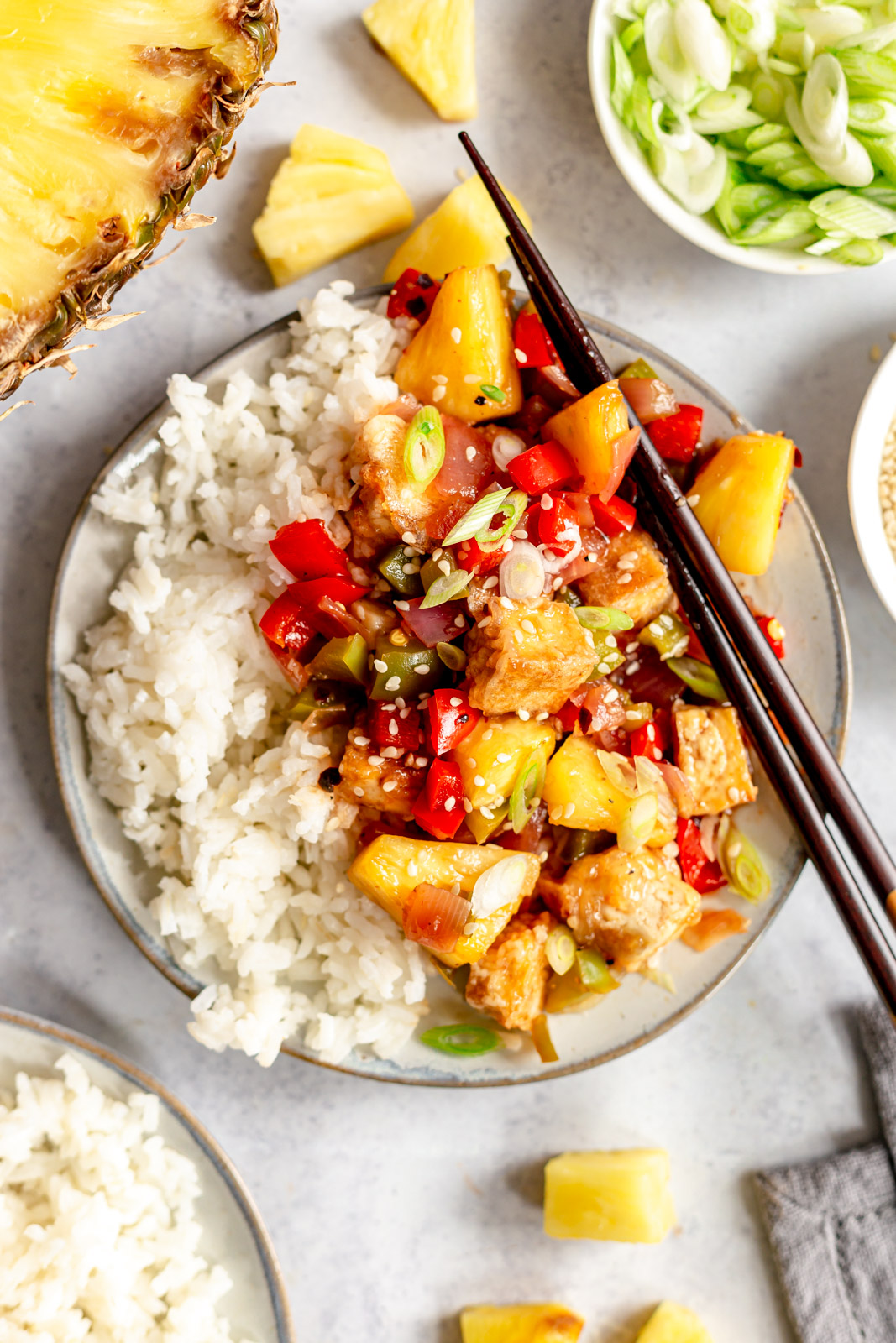 Sweet and Sour Tofu with Pineapple